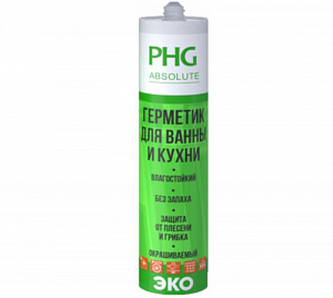 Герметик для ванны и кухни PHG Absolute (Белый) 280 ml
